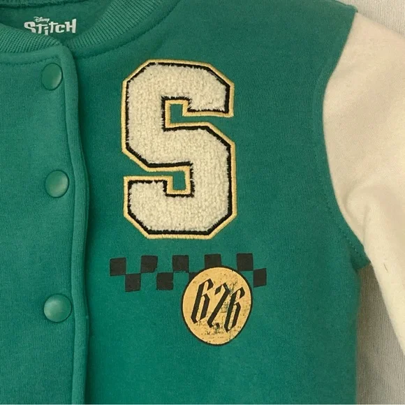 Disney Stitch Kids Toldder Jacket Green/White Sz XS - Picture 5 of 14